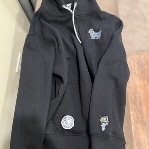 GOAT USA Stylish Black Hoodie with Embroidered GOAT Accents Large